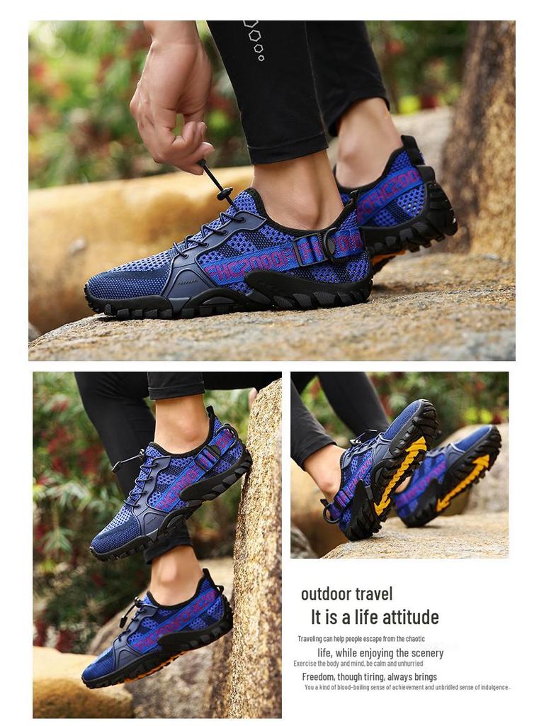 Unisex Cross-Border Canyoning & Hiking Shoes: Amphibious, Wear-Resistant, Non-Slip, Breathable, Large Sizes Available.