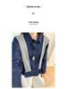 Playful Niche Spring Slit Denim Shirt - Women's Loose Chic Lapel Top (ZLG)