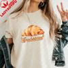 Womens Vintage Croissant TShirt Retro French Pastry Graphic Tee Casual Cotton Tshirt Summer Cute Food Lover Aesthetic Tops
