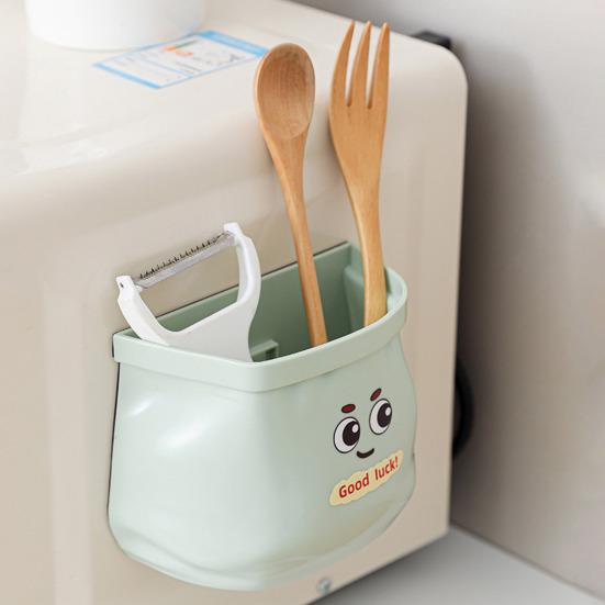 Magnetický úložný box do lednice Roztomilý držák na lžíce a příbory Prostorově úsporný kuchyňský organizér na hůlky otvíráky na lahve sáčky s kořením