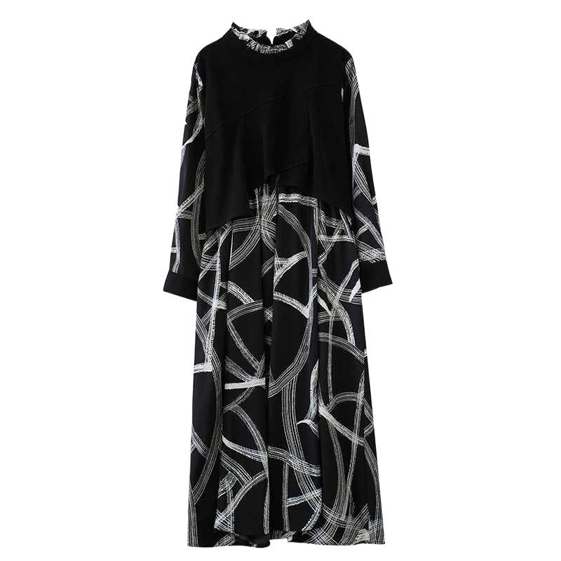 Fashion Personalized Printed Casual Niche Design Sense Temperament Dresses