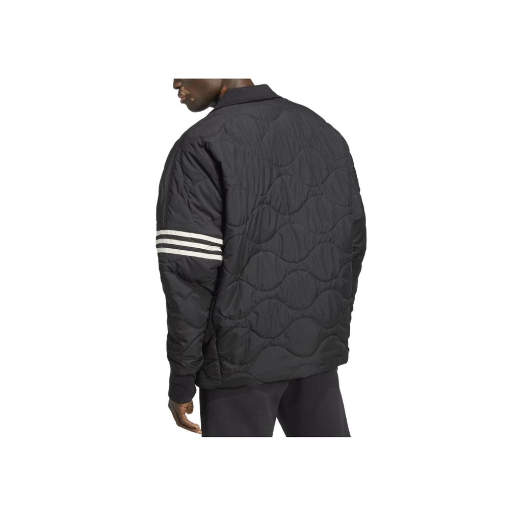 adidas Originals Trefoil Striped Colorblock Logo Zip-Up Cotton Jacket Men Jacket Black HR8696