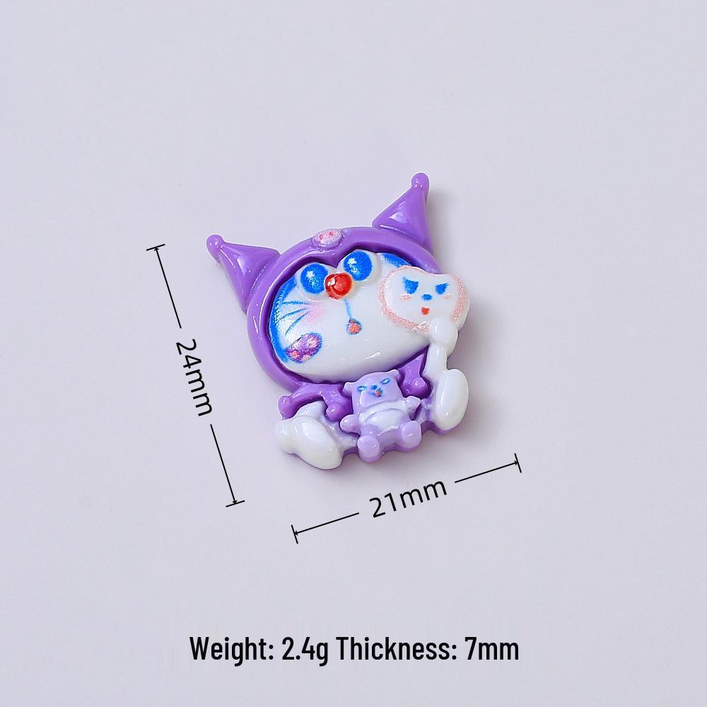 Cartoon Cat Resin Hair Clip DIY Ornament Kit