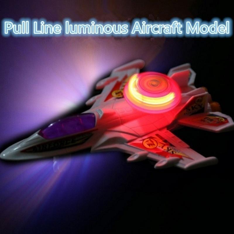 Moving Flashing Lights Airplane Kids Toy Electric Airplane Child Toy With Musical  Sounds Toy
