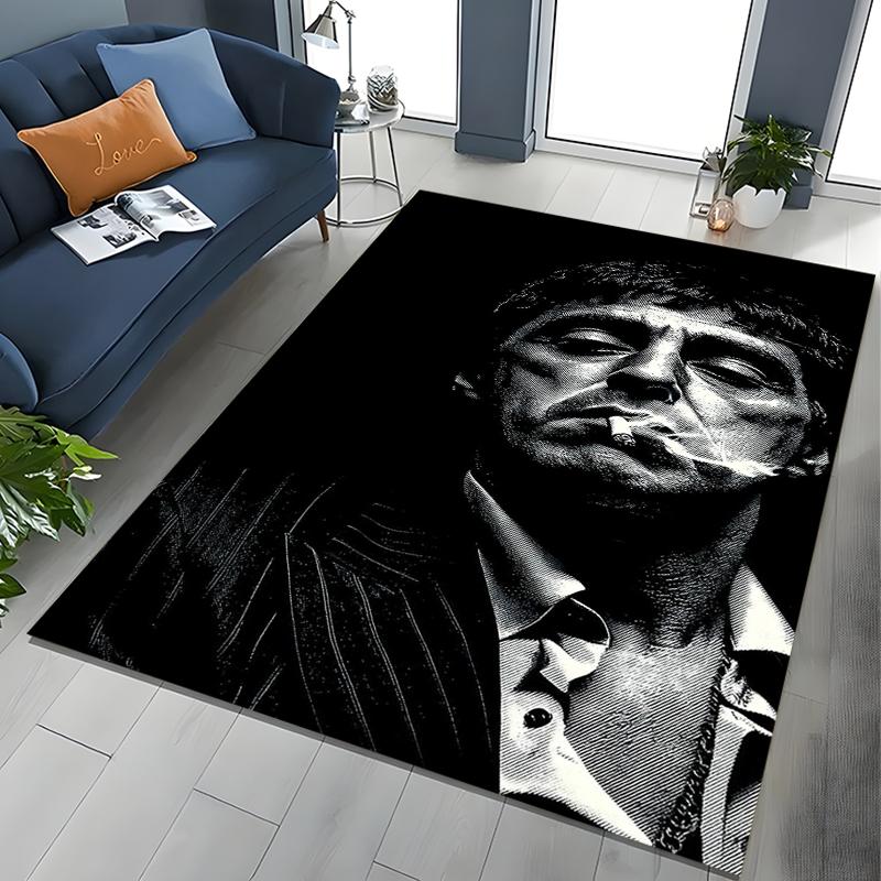 Tappeto Classico Scarface Tony Montana Movie Art per Camera da Letto Soggiorno Divano Decorazione Zerbino per Casa, Grande Tappeto Antiscivolo per Bambini