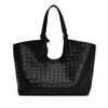 New woven bag women's fashion retro high-end sense large capacity texture commuter hollow shoulder bag tote bag