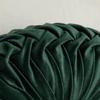 Green Christmas Round Velvet Cushion 3D Pumpkin Pleated Pillow for Sofa Chair Floor Vintage Velvet Floor Pillows for Sofa Couch