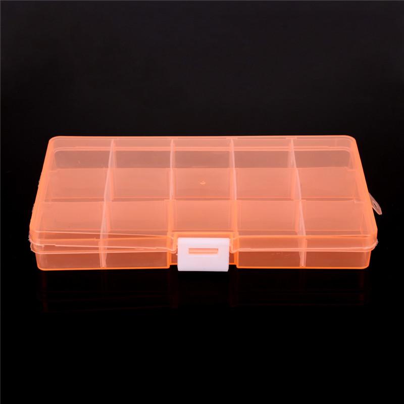 Регулируемая практичная коробка для хранения с 15 отделениями, коробка для колец из бисера, органайзер для презентаций ювелирных изделий 05 оранжевый