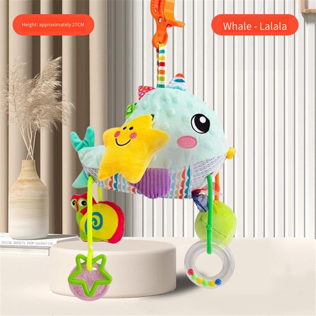 Soft Plush Baby Stroller Hanging Toy Rattle Crib Mobile Hanging Ornament Infant Car Seat Soothing Toy