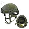 Casco Tattico FAST in Fibra di Vetro, Leggero 1.5kg, Imbracatura Interna Wendy, Guide Laterali Aggiornate, Regolabile 57-61cm per Softair CS Caccia