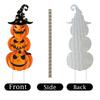 Halloween Pumpkin Garden Stake Sign Plastic Outdoor Yard Decoration for Fall