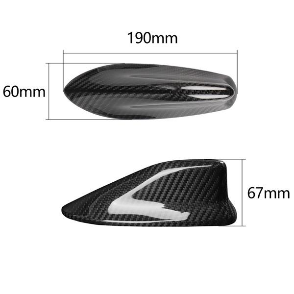 A13Z_Real Carbon Fiber Car Roof Shark Fin Antenna Trim Cover for Subaru