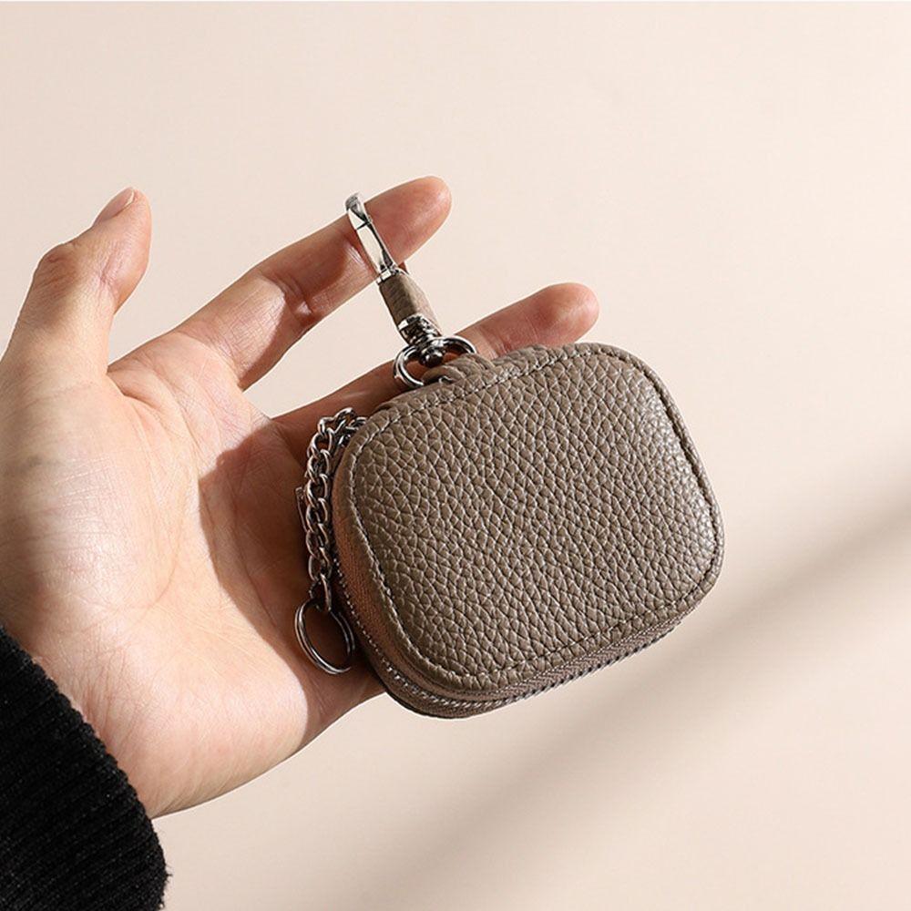 New Waist Hanging Key Wallets PU Leather Portable Earbud Carrying Case Protective Case Universal Multi Functional Storage Bag