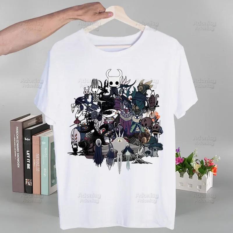 Hollow Knight Módne T-shirt s potlačou Letné Unisex Novinka Krátky rukáv Hra Kreslený film Unisex Tričko Unisex Zábavné topy Tričko