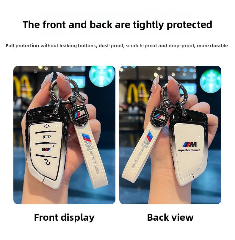 For BMW X1 X3 X4 X5 X6 Series 1 2 3 5 7 G20 G02 G05 G31 G23 F34 F15 F40 IX3 Remote Car Key Cover Keychain Key Case