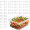 Containers Boxes 1000Ml Liter For Food Storage Plastic X50