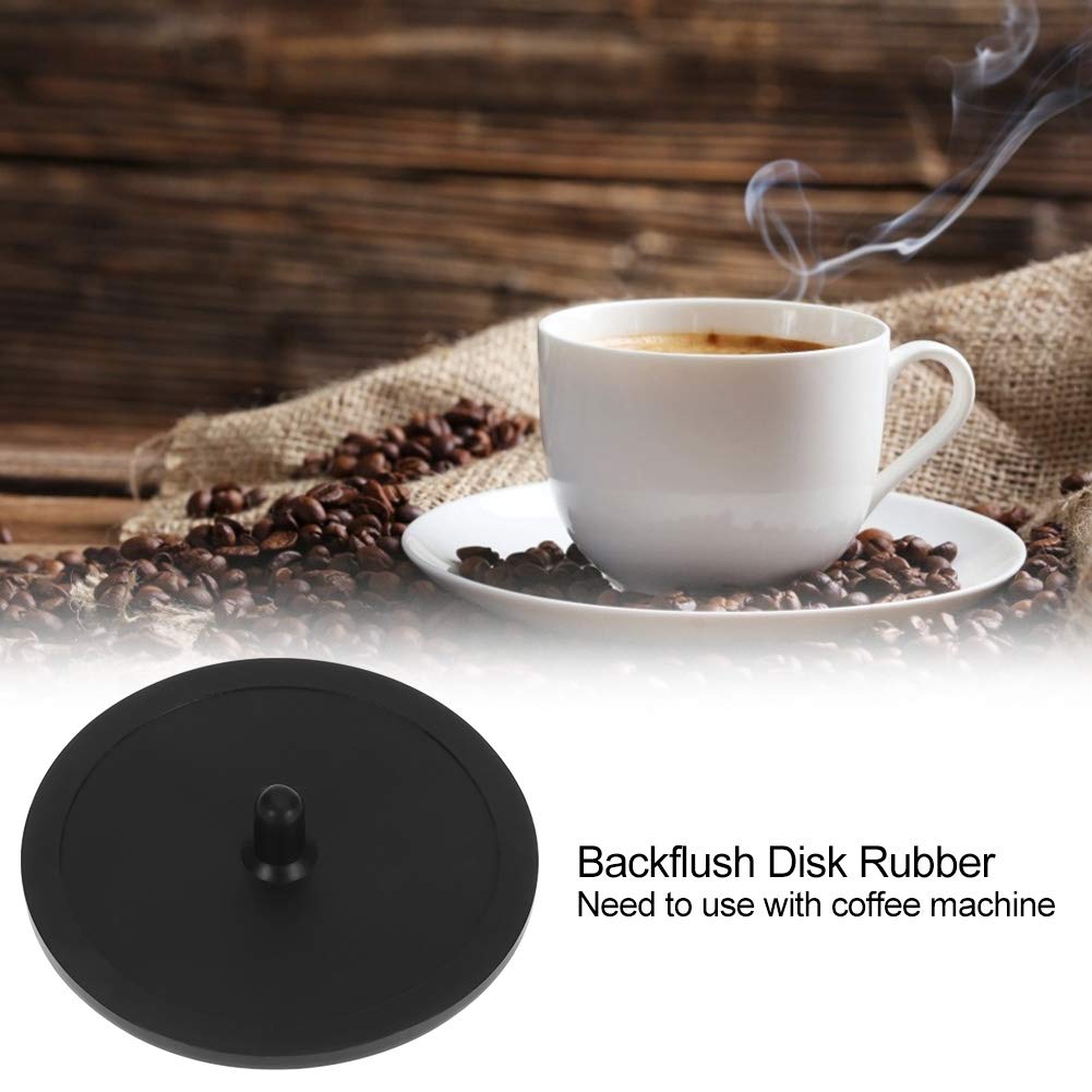 Coffee Blind Filters for Italian Semi-Automatic Espresso Machines, Rubber Backwash Tray, Dishwasher Safe, Cleaning Blind Discs with Metal Rhinestone