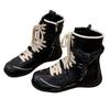 2025 Trendy Retro Color Matching Straps Side Zipper Hunting Outfit Dexun Martin Boots Small Medium Boxing Boots