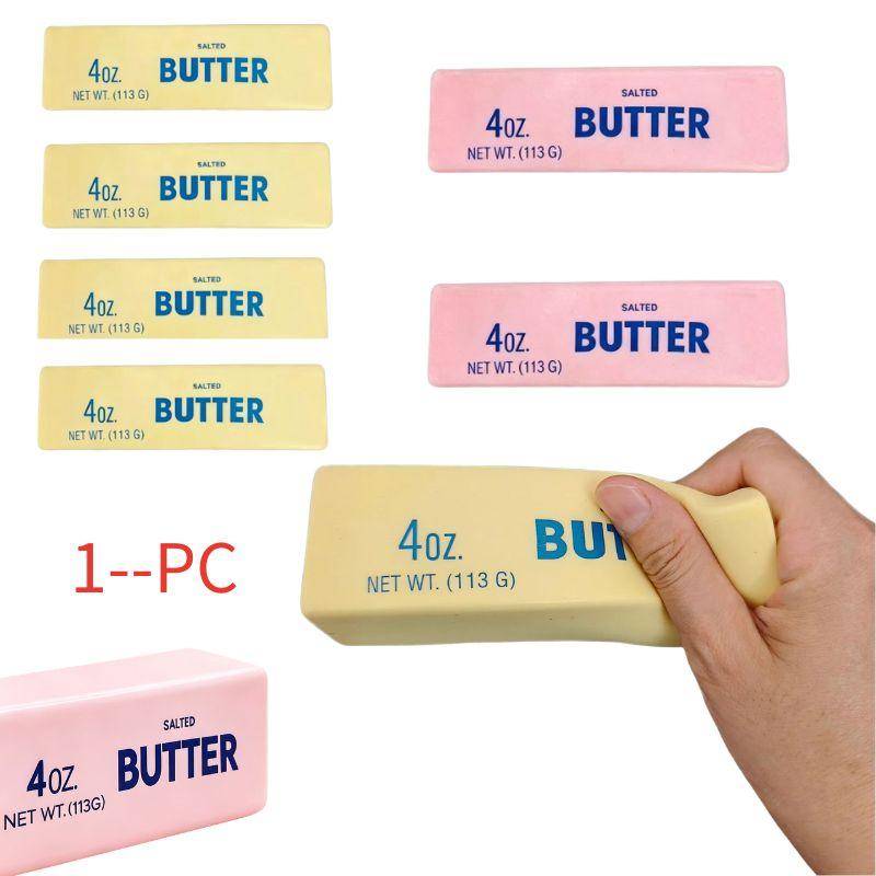 Activating Toys Butter Stick Squishy Fidget Toys Elastic Cheese Stick Funny Squeeze Prank Toy Stress Anxiety Relief Game