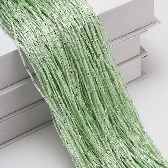 1x2m String Curtain Shiny Tassel Line Curtains Window Door Divider Drape for Home Living Room Cafe interior Decorations Valance