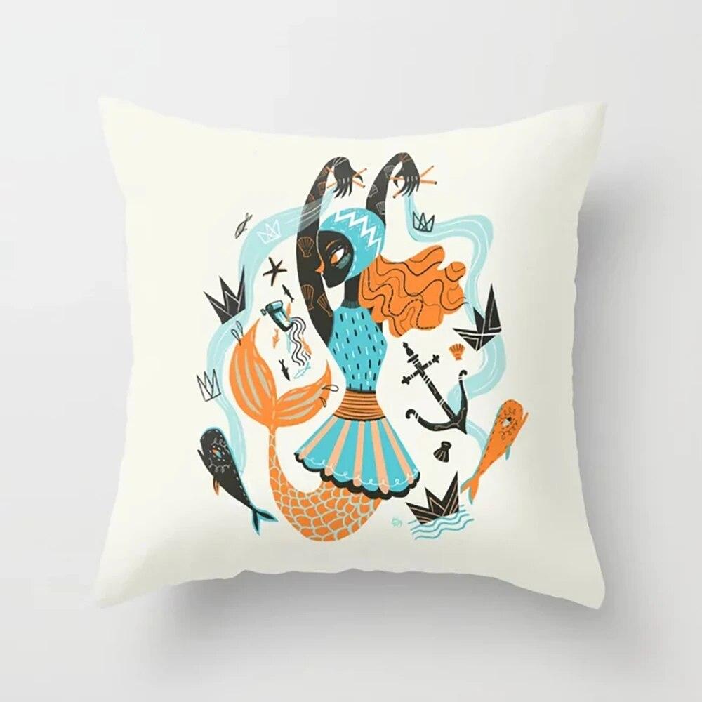 Heimdekoration Kissenbezug Schlafzimmer Wohnzimmer Ölgemälde Blumenmuster Gedruckt