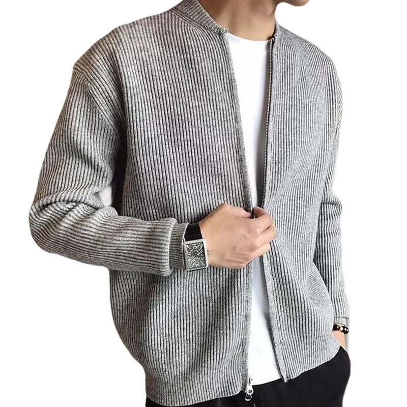 Mens Oversized Knit Cardigan Sweater Jacket Warm Loose Fit Casual Winter Wear