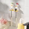 Creativity Silicone Duck Toothbrush Holder 3D Cute Toothbrush Rack Wall-mounted Suction Cup Storage Rack Bathroom Supplies