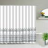 Plant Series Shower Curtains Bathroom Waterproof Polyester Cloth Curtain Set Flowers Print Screens For Bathtub Decor With Hooks