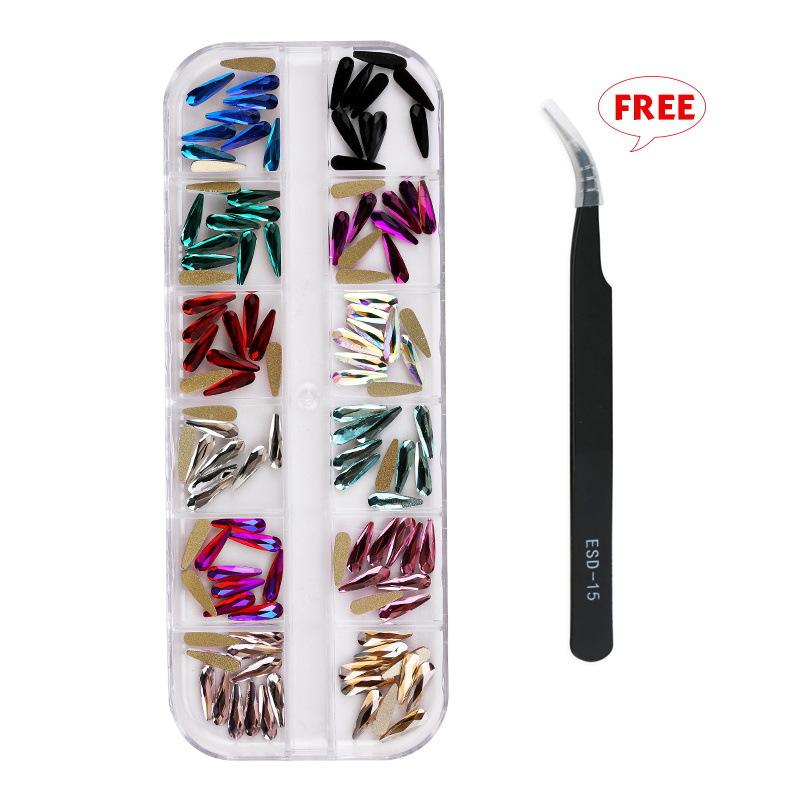 Direct Supply Of 12 Boxes Of Nail Diamonds, Special-Shaped Diamond Set Of 120 Pieces, And A Box Of Nail Diy Jewelry Accessories.