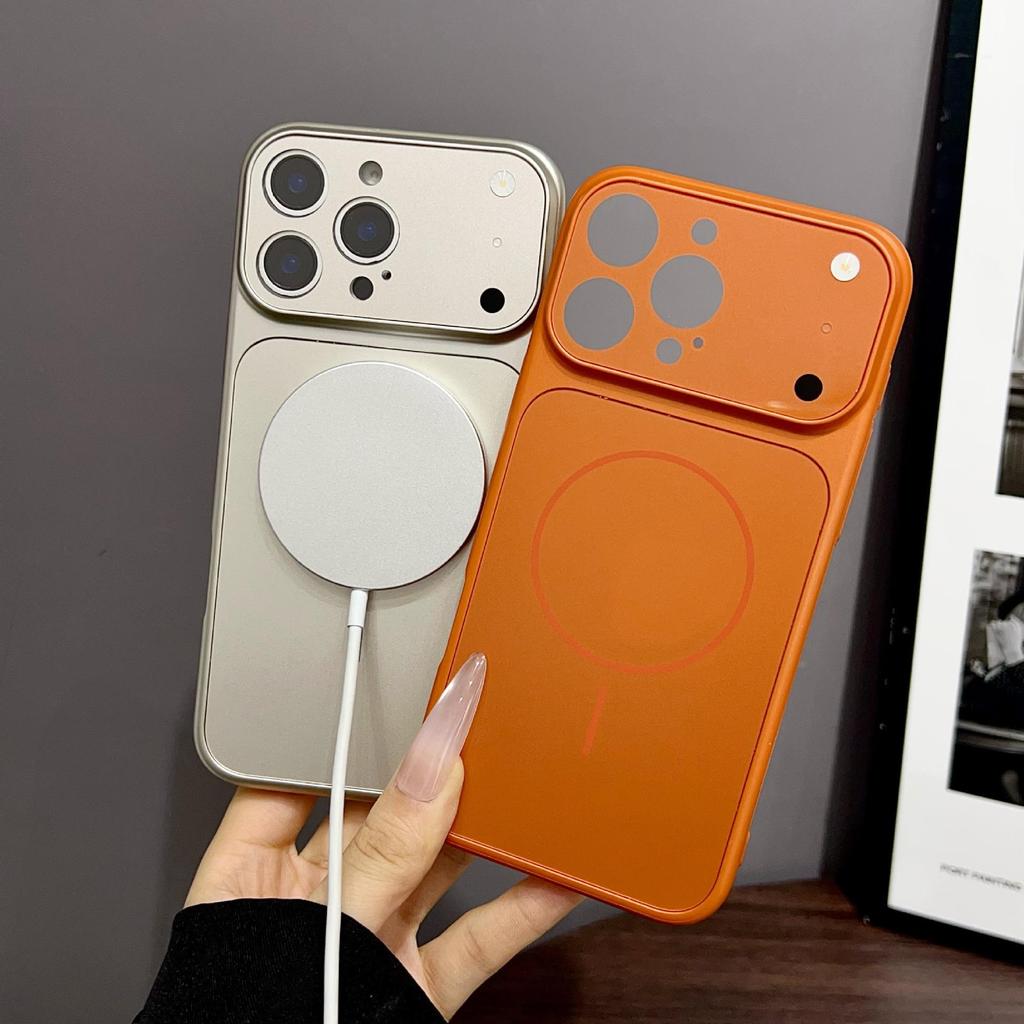 Magnetic Thin Ring Phone Case: Frosted, Drop-Proof Protective Cover for iPhone 14/15/16, Compatible with Apple 17Promax