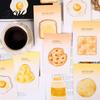 Clear Print Stick Notes Note Pads, Funny Toast Bread Cookie Cheese Design Cute Notepad, 30 Fun Office Supplies Sheets/Pad Self Memo Pad for