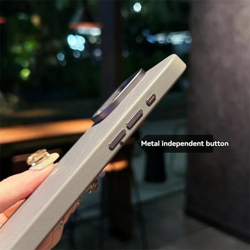 Luxury Plaid Leather Soft Edge Hard Phone Case for iPhone 16 15 14 Pro Max Anti Drop Protective Bumper Cover