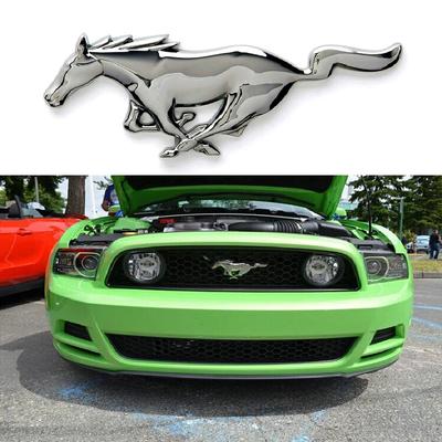3D 15.5cm Running Horse Logo Metal Car Sticker Fender Emblem Badge Chrome Decal Car Styling For Ford MUSTRNG Ferrari Car