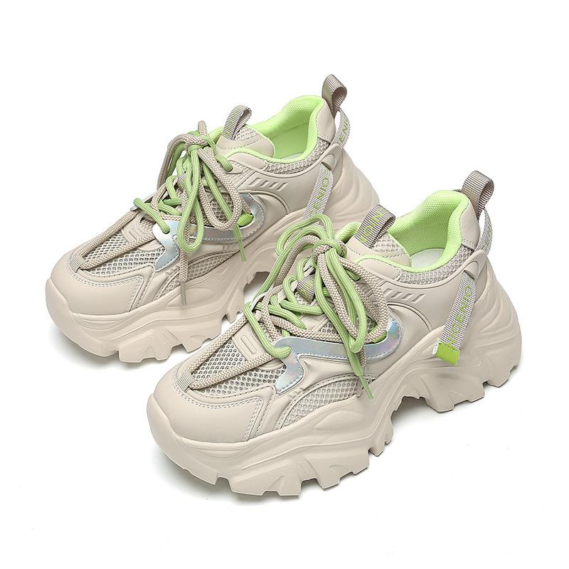 Sports dad shoes women's spring and summer new mesh casual shoes women's Internet celebrity color matching muffin shoes comfortable breathable women'