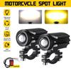 2Pcs 60W LED Motorcycle Headlight Yellow White Hi/Lo Spot Light Driving Fog Lamp
