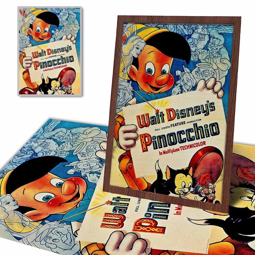 5D Diy Diamond Painting Pinocchio and The Elf Full Drill Rhinestones Mosaic Embroidery Handmade Products Home Decor Gift