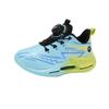 Children's and boys' sports shoes 2025 new leather non-slip rotary buckle running shoes medium and older children's casual sports shoes trend