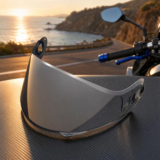 Motorcycle Helmet Visor Lens Compatible with FF370 FF394 FF32, Anti-UV Windproof Helmet Face Shield Replacement, Helmet Accessory