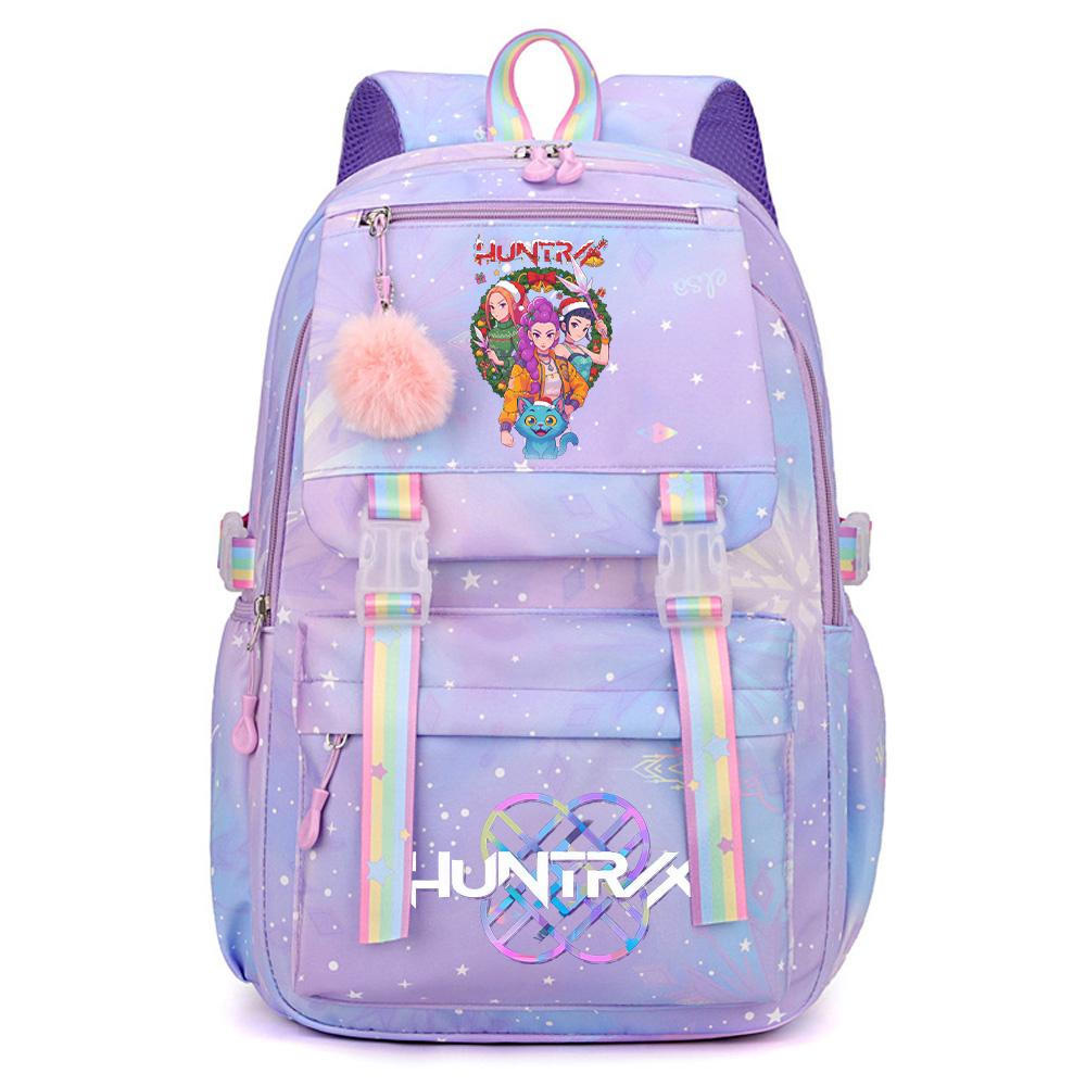 Anime Christmas K-Pop Demon Hunters Printed Large Capacity Waterproof Backpack Teenger Student Girl Boy Schoolbag Bookbag Women Waterproof Travel Bag