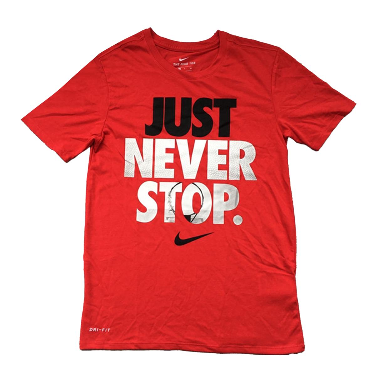 

Nike Dri-Fit Never Stop Casual Quick-Dry Sports T-Shirt Men Tops Red 913480-657 S