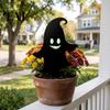 Decorative Lawn Stakes Halloween Garden Stake, Black Cat Yard Sign with Glow-in-the-dark Eyes, Waterproof Spooky Ghost Silhouette for Pathway