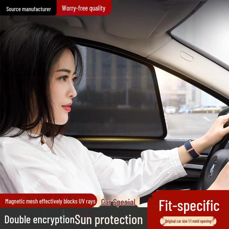 Honda Fit Side Window Magnetic Mesh Sunshade - UV Protection & Heat Insulation