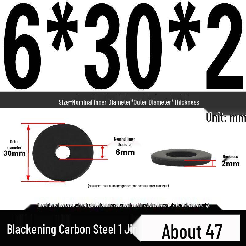 Blackened Thickened Oversized Metal Washer