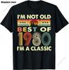 Unisexs Vintage 43th Birthday Gift T Shirts Awesome Since May 1980 Born in May 1980 TShirt Funny Birthday Greeting Party Tops