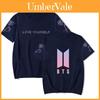 Bts Tryckt T-shirt Kortärmad Bomull Vardagskläder För Fans Mode