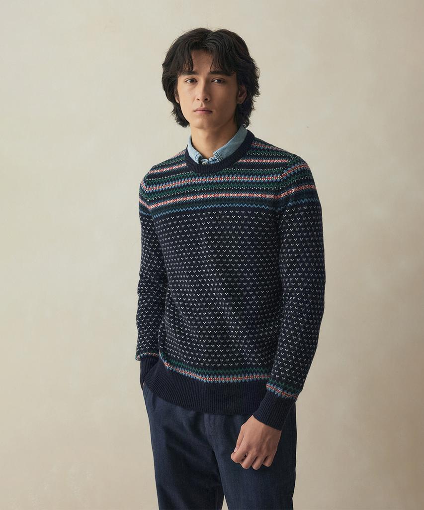 BROOKS BROTHERS Alpaca Holiday Pattern Sweater (Multi) (Bbwrmm39417Ew)