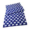 Geisodo Tenugui Hand White Houndstooth on Blue (Crimson) Towel, Background, T-20