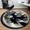 1pc Moon Witch Office Round Area Rug, Under Office Chairs Bedroom Living Room Home Decor, Room Deco, Available in Various Sizes