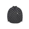 MLB Vintage Floral Print Denim Casual Long Sleeve Shirt Unisex Shirts Black 3ADRMN421-50BKS