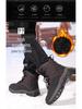 Men's 2025 Winter High-Top Plush Hiking Shoes: Non-Slip, Waterproof, Warm Cotton Footwear for Outdoors